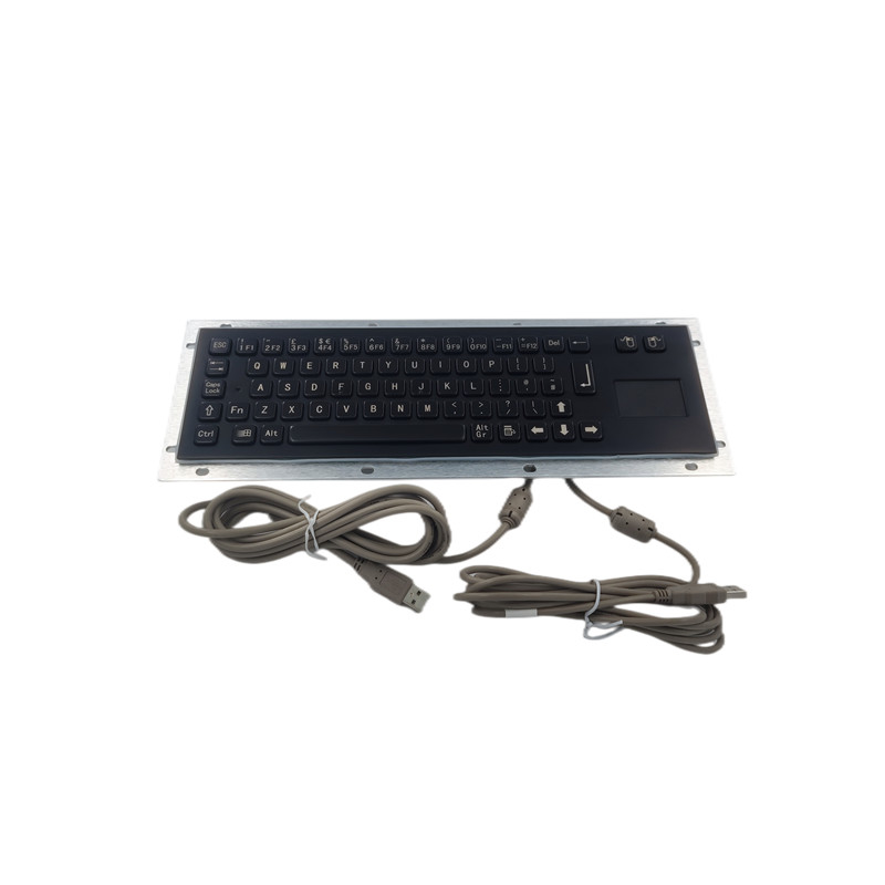 Wasserdichte Selbstservice-Kiosk-Edelstahl-Tastatur mit Berührungsflächen-Schwarz-Farbe