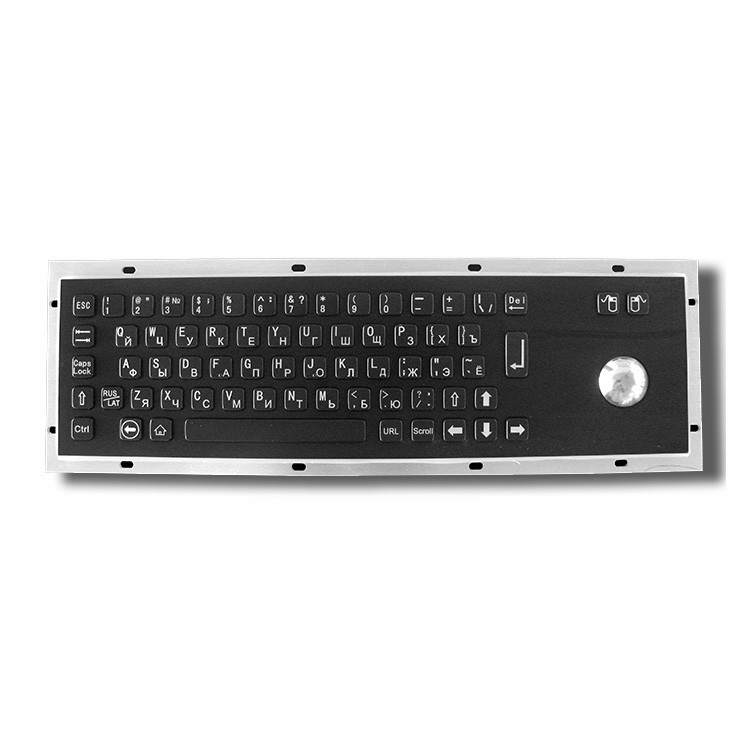 Schwarz-Farbedelstahl-Tastatur des Selbstservice-Kiosk-IP65 IK07 mit Rollkugel