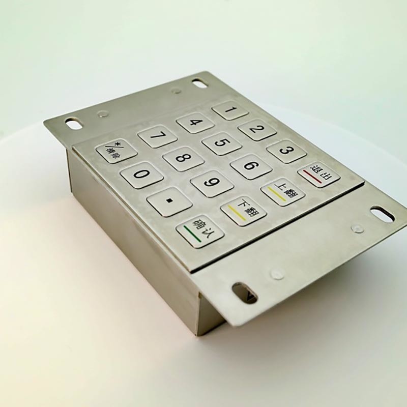 Wasserdichter Edelstahl IP65 verschlüsselte Metall-PPE Pin Pad 16 Schlüssel für Zahlungs-Kiosk
