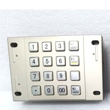 Zahlungs-Kiosk-Pin Pad USB RS232 PCI 4,0 bestätigte verschlüsselte Schlüssel des Metall16