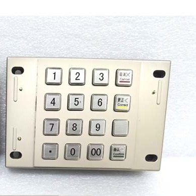 Zahlungs-Kiosk-Pin Pad USB RS232 PCI 4,0 bestätigte verschlüsselte Schlüssel des Metall16