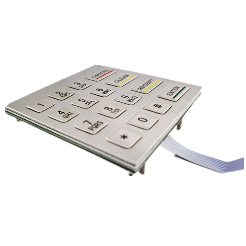 Metallnumerische Tastatur des Platten-Montage-Selbstservice-Kiosk-Edelstahl-4x4 mit 16 Schlüsseln