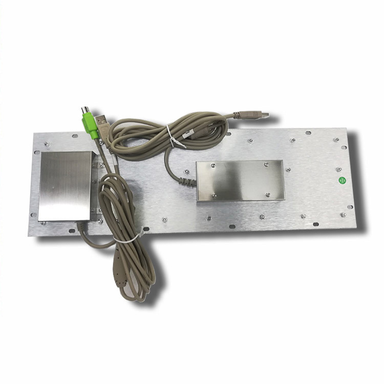 Schwarze Selbstservice-Kiosk-Edelstahl-Tastatur der Farbeip65 IK07 mit Rollkugel