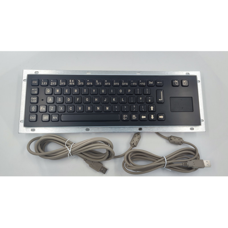 Wasserdichte Service-Kiosk-Edelstahl-Tastatur des Selbstip65 mit Berührungsflächen-Schwarz-Farbe