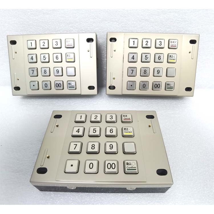 ATM-Maschine PPE PCI-4,0 verschlüsselte zugelassene Pin Pad Payment Kiosk Metal mit 16 Schlüsseln