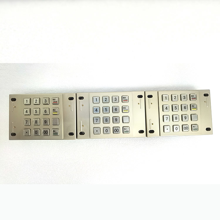 ATM-Maschine PPE PCI-4,0 verschlüsselte zugelassene Pin Pad Payment Kiosk Metal mit 16 Schlüsseln