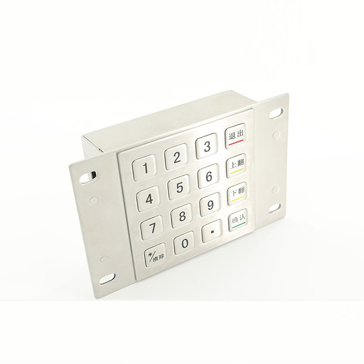 Selbstservice-Zahlungs-Kiosk IP65 Edelstahl verschlüsselte PPE Pin Pad With 16 Schlüssel