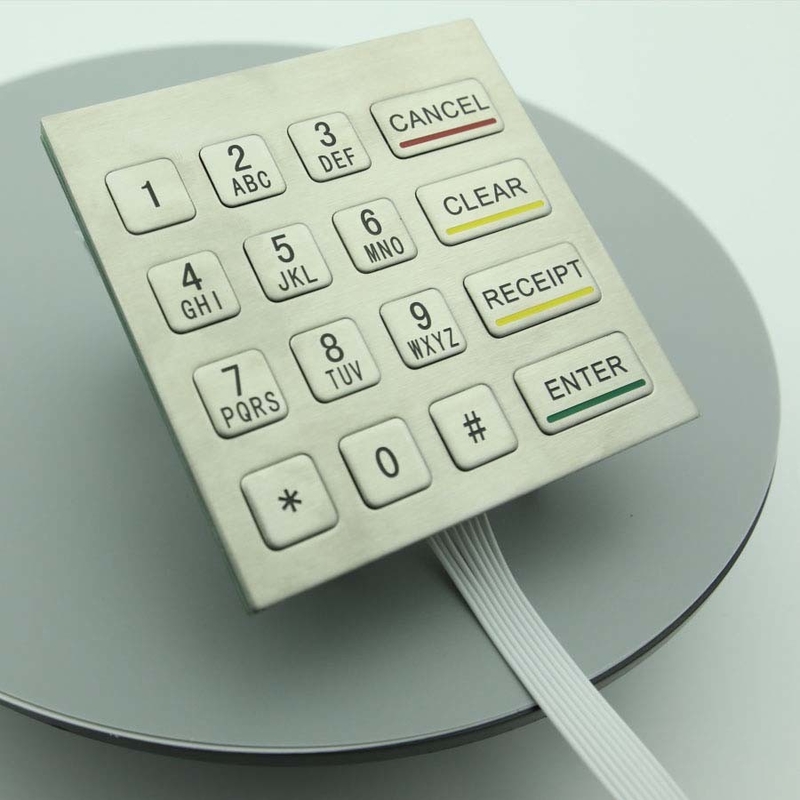 Selbstservice-Kiosk-Edelstahl-Platten-Montage 4x4 asphaltieren numerische Tastatur mit 16 Schlüsseln