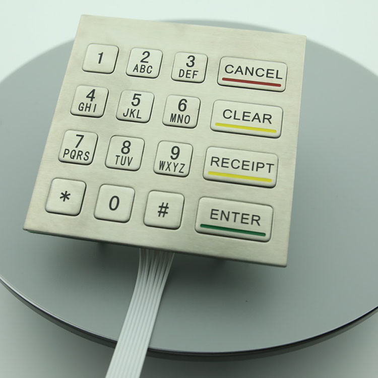 Selbstservice-Kiosk-Edelstahl-Platten-Montage 4x4 asphaltieren numerische Tastatur mit 16 Schlüsseln