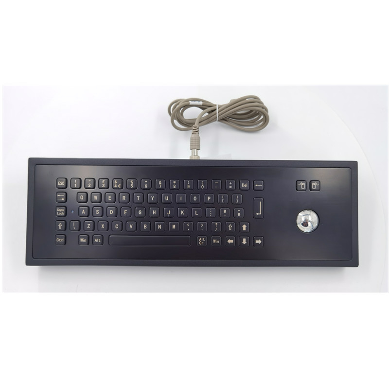 Tastatur des schwarze Farbtischplatten-industrielle Metallip65 mit Schlüsseln der Rollkugel-65