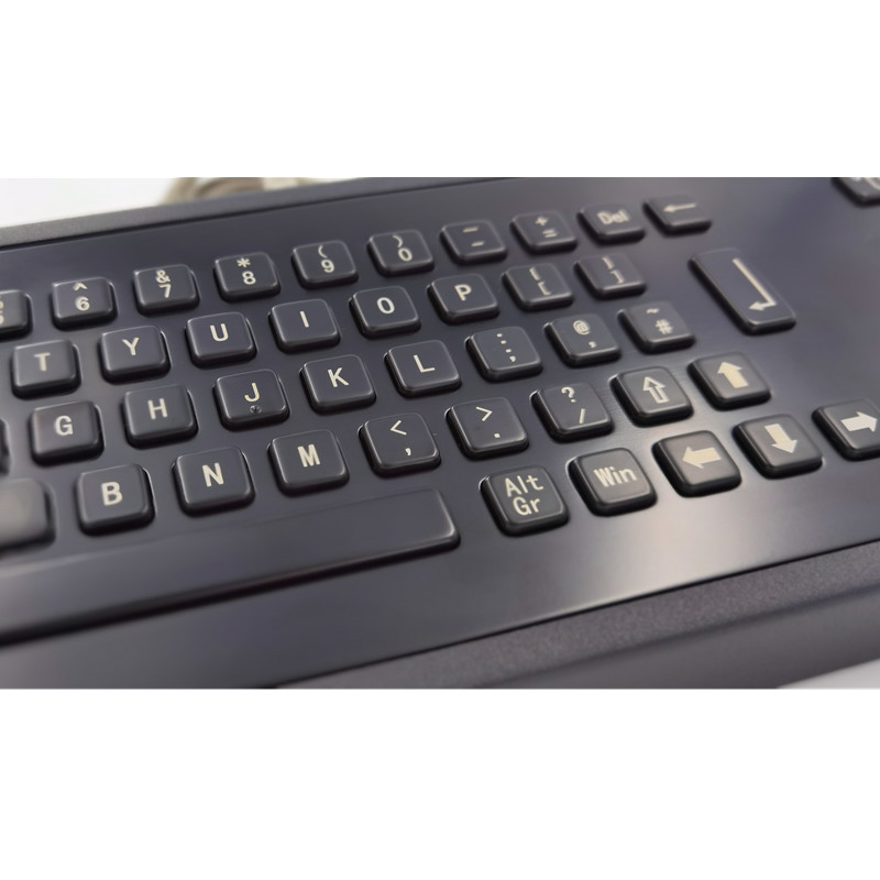 Tastatur des schwarze Farbtischplatten-industrielle Metallip65 mit Schlüsseln der Rollkugel-65