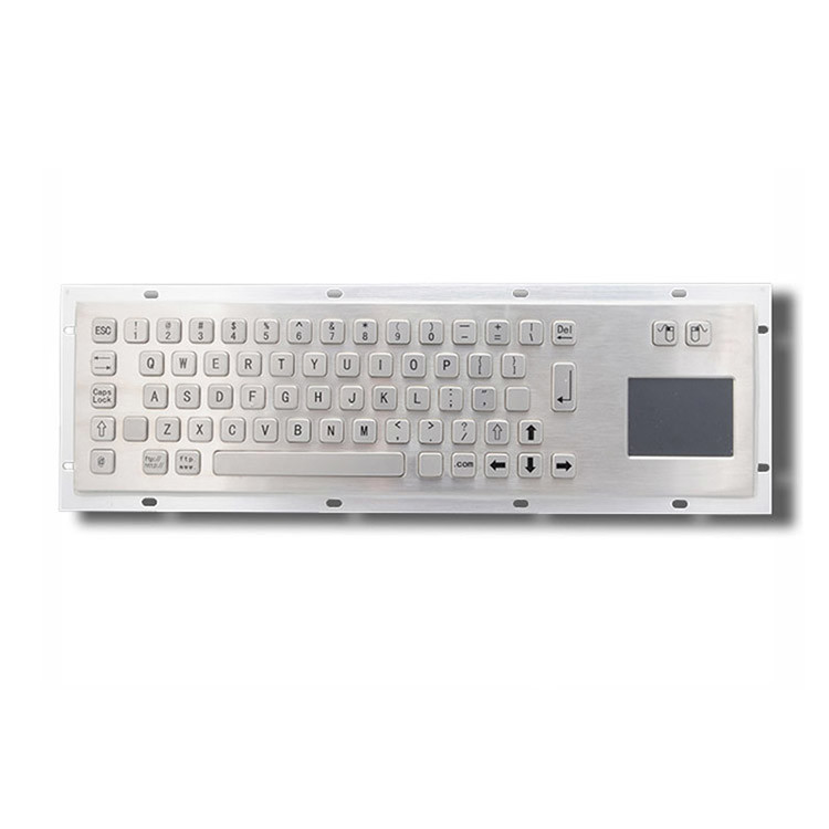 Drahtgebundene industrielle Tastatur mit Touchpad US Layout Frontplatte Abmessungen 392 x 110 mm