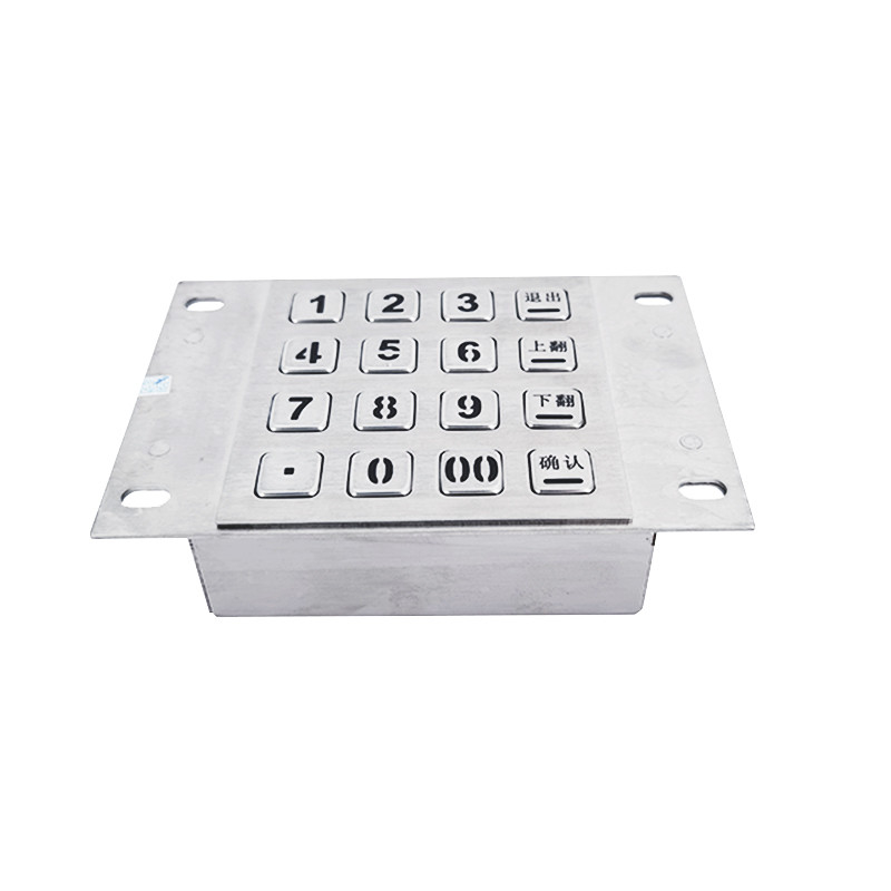 4x4 16 Tasten 304 Edelstahl Metall Numerische Tastatur mit Hintergrundbeleuchtung Self-Service Kiosk Tastatur