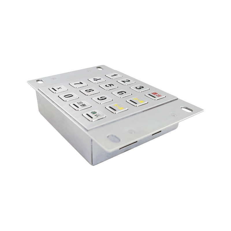 4x4 16 Tasten 304 Edelstahl Metall Numerische Tastatur mit Hintergrundbeleuchtung Self-Service Kiosk Tastatur