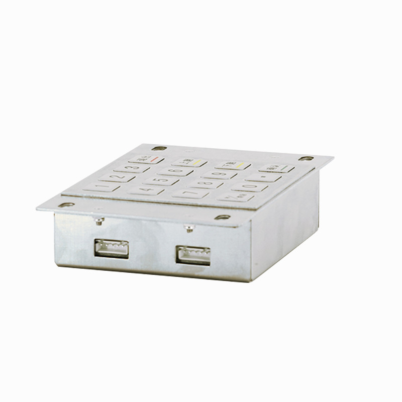 304 Edelstahl Geldautomaten Pin Pad Zahlung Kiosk IP65 Verschlüsselte Metall-Tastatur mit 16 Tasten