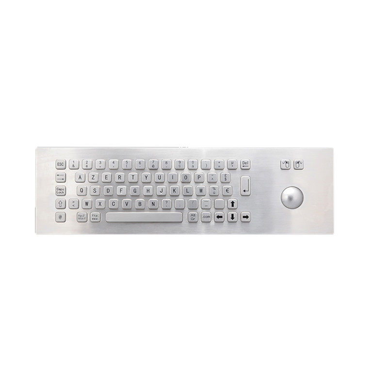 Selbstbedienung Kiosk 65 Tasten Panel Montage Industrie IP65 Edelstahl Metall Tastatur mit Trackball