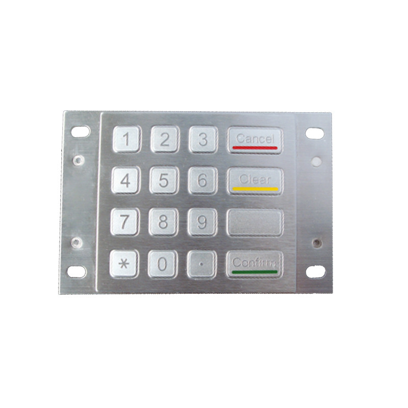 IP65 wasserdicht Staubdicht Zahlungsknopf verschlüsselt EPP Metall-PIN-Pad mit 16 Tasten
