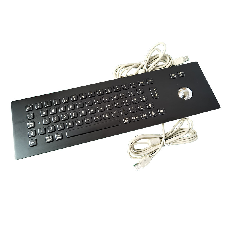 Schwarze Farbe IP65 wasserdichte Edelstahl-Tastatur mit 67 Tasten