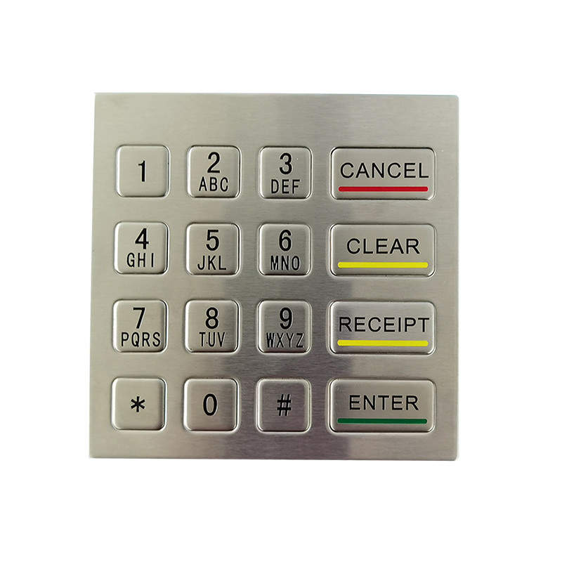 Edelstahl 16-Schlüssel-Nummer-Metall-Tastatur mit USB-Verbindung für Selbstbedienung Kiosk