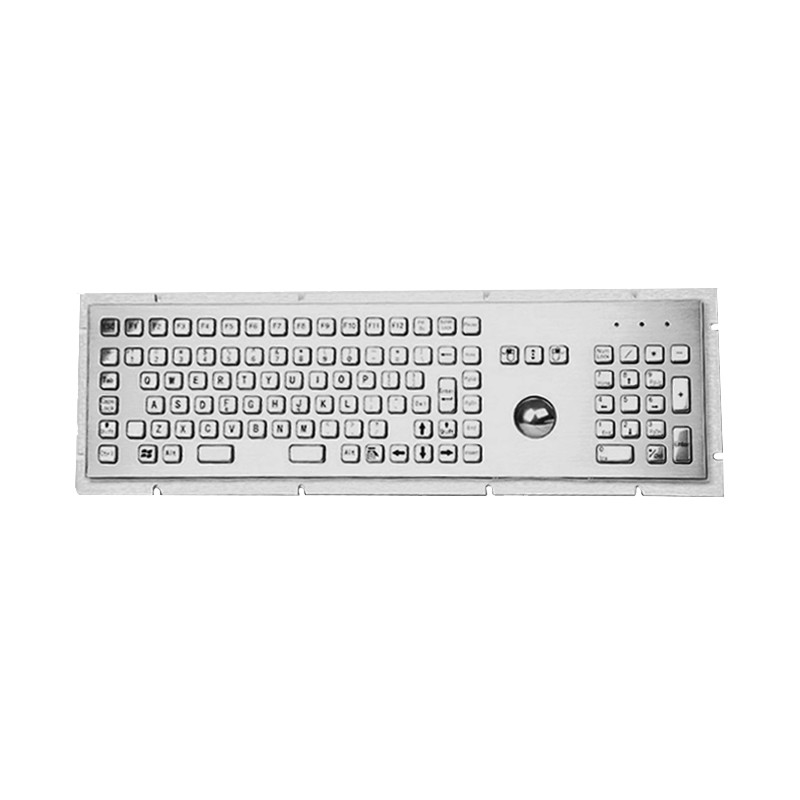Selbstbedienung Kiosk IP65 wasserdichte Edelstahl Metall Tastatur mit 38mm Trackball und numerische Tastatur