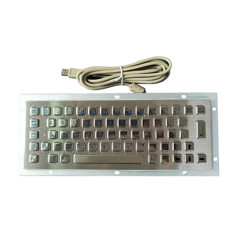 65 Tasten Staubdicht IP65 medizinische Tastatur Edelstahl Metall Tastatur mit USB-Schnittstelle