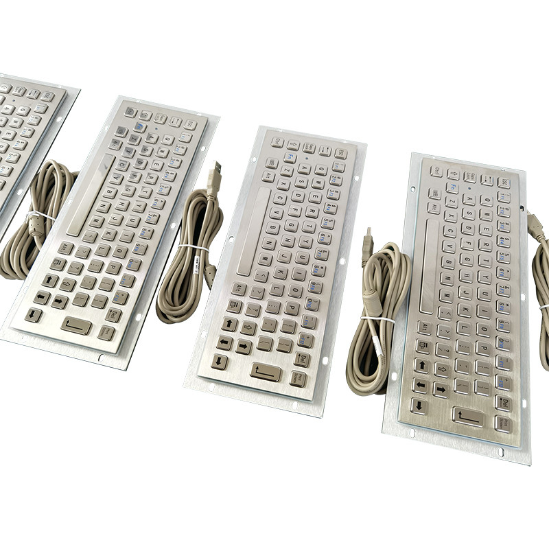 65 Tasten Staubdicht IP65 medizinische Tastatur Edelstahl Metall Tastatur mit USB-Schnittstelle