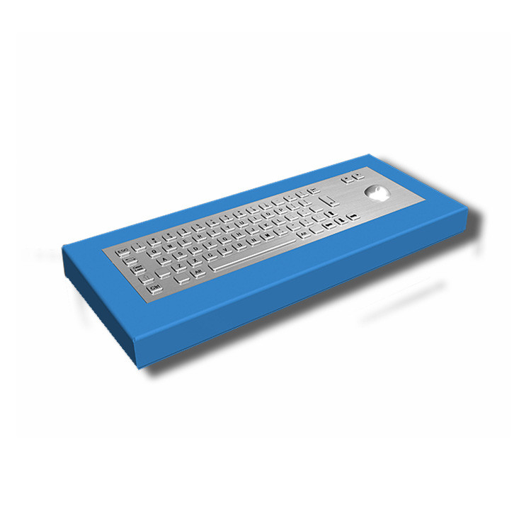 65 Tasten Schreibtisch IK07 IP65 Edelstahl Industrie Tastatur mit Trackball für Selbstbedienung Kiosk