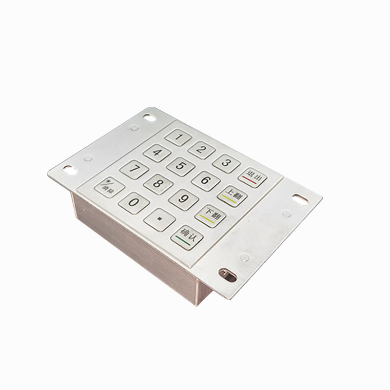 Wasserdicht 304 Edelstahl verschlüsselt Pin Pad Zahlung Kiosk IP65 verschlüsselt Metall-Tastatur mit 16 Tasten