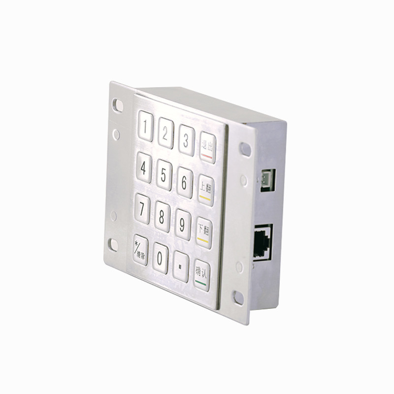 Wasserdicht 304 Edelstahl verschlüsselt Pin Pad Zahlung Kiosk IP65 verschlüsselt Metall-Tastatur mit 16 Tasten