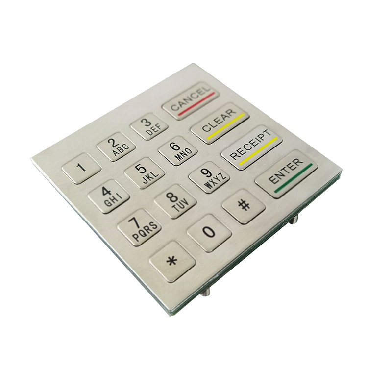 Selbstbedienung Kiosk Maschine Wasserdicht IP65 Edelstahl Metall Numerische Tastatur mit 4x4 Tasten
