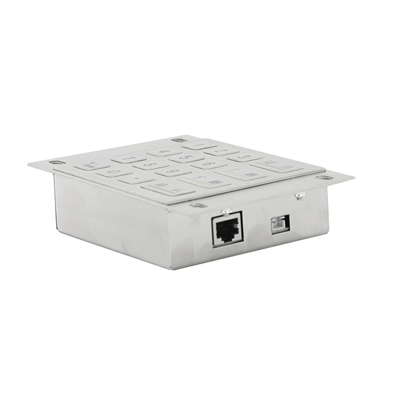 Wasserdicht 4x4 Edelstahl Metall verschlüsselt EPP Pin Pad DES 3DES Verschlüsselung Tastatur für Zahlung Kiosk