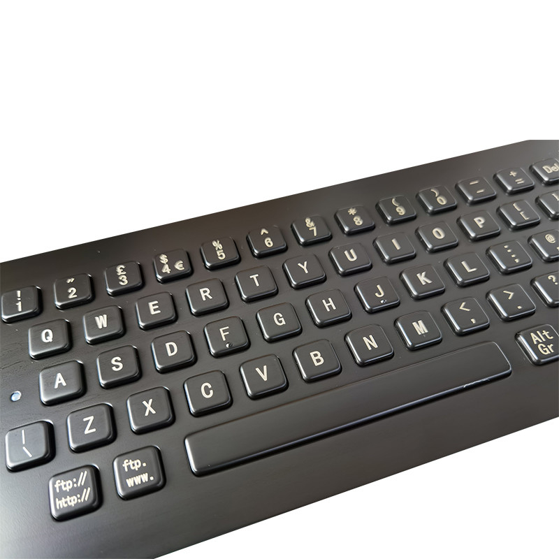 Selbstbedienung Kiosk-Panel Montage schwarze Edelstahl Metall Tastatur mit anpassbarem Layout und USB-Schnittstelle