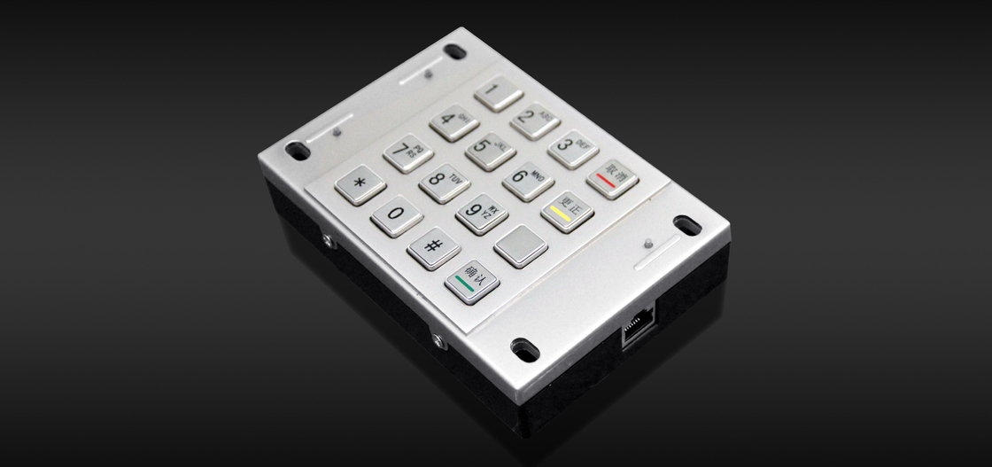 RoHS FCC 87,5 x 91.5mm 1.2KG ATM Pin Pad Bank Machine Keypad